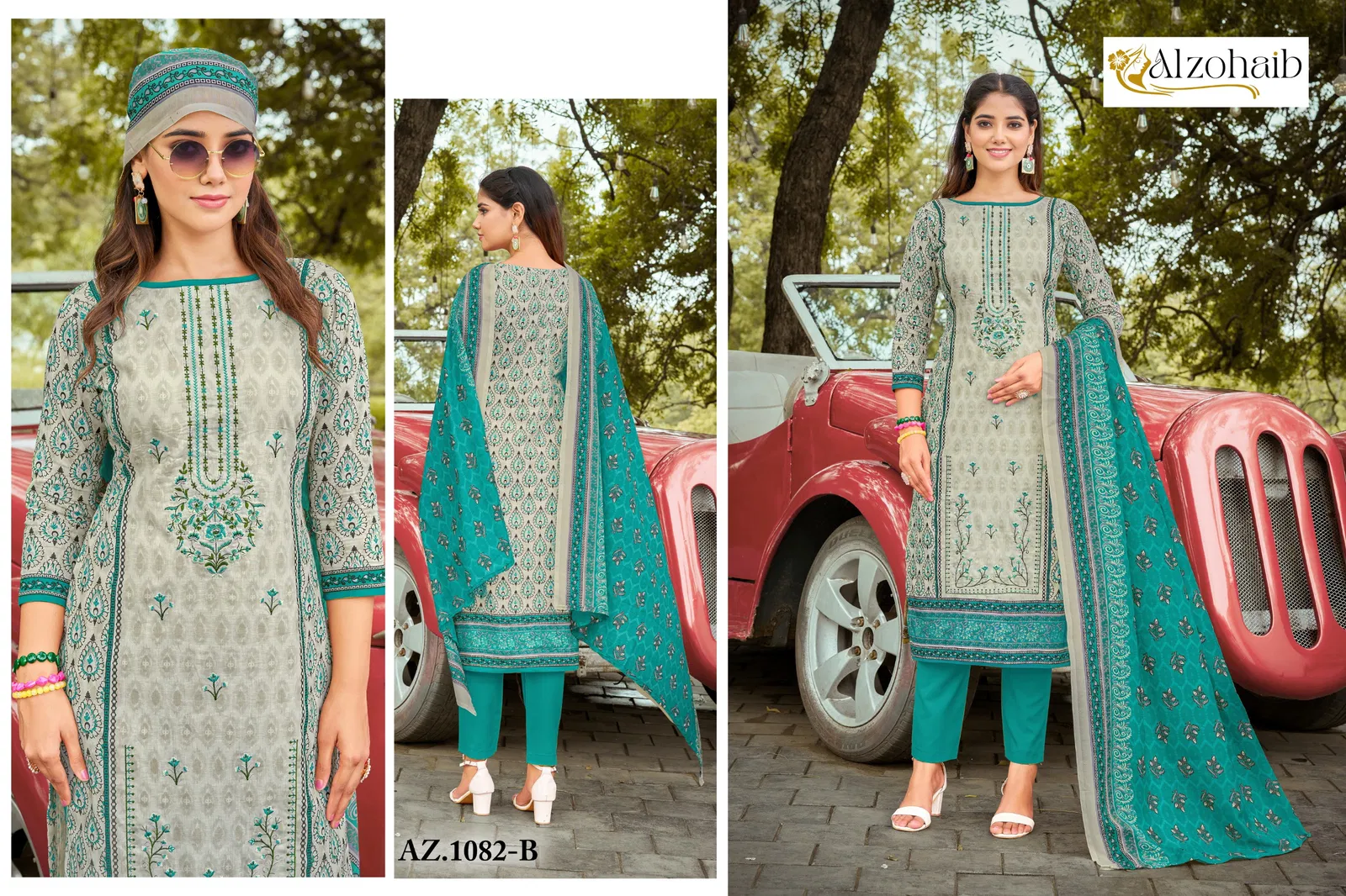 Sarra Vol 1 by Alzohaib Cotton Dupatta Pakistani Salwar Suits Suppliers In India